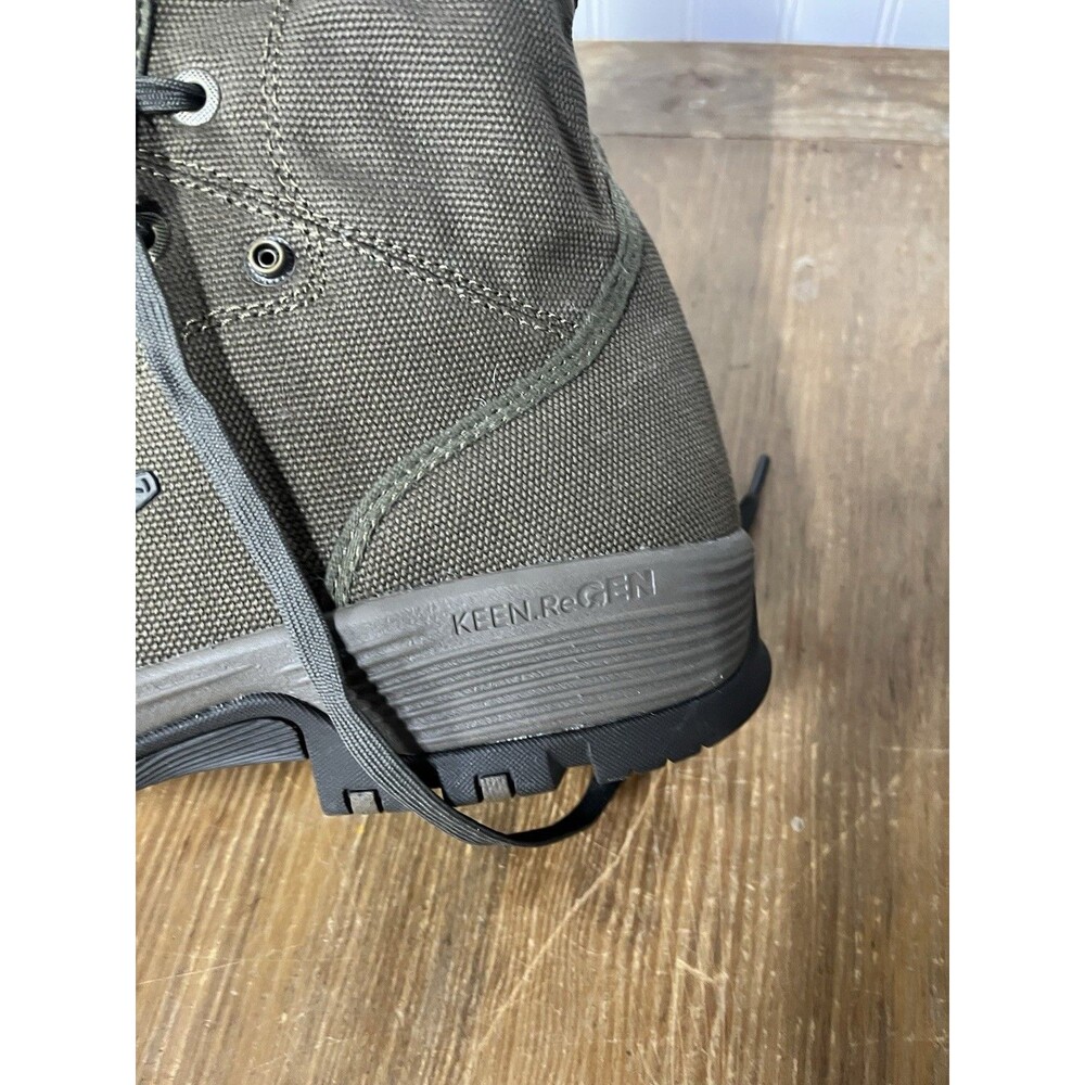 Men's Keen ASTM F 2413-18 Brown Military Green Work Steel Toe Utility Boots 14 - Picture 6 of 16